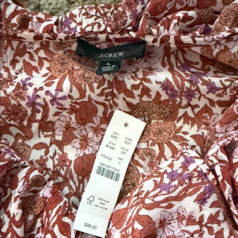 Floral Ruffle Top - Picture 4 of 5